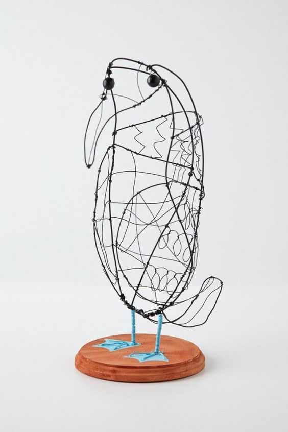 3-D Wire Sculpture with a single line of Wire by Suzanne Moulton 